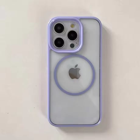 L62234 MagSafe対応フチカラークリアiPhoneケース