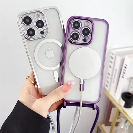 K22977 MagSafe対応 ショルダーストラップ付き iPhoneケース