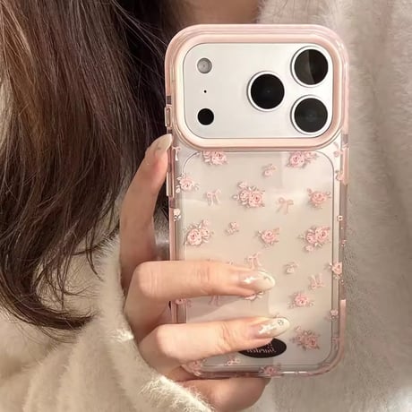 L62450 ローズリボンガーデン iPhoneケース（MagSafe対応あり）