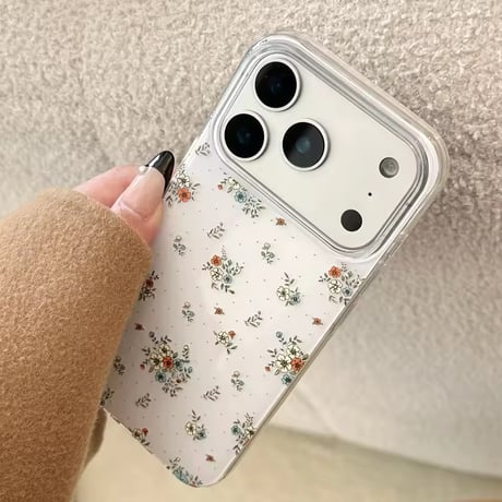 S75201 小花柄 ナチュラルiPhoneケース