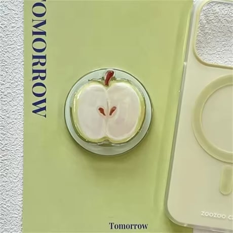 P0314 カットアップルのスマホグリップ