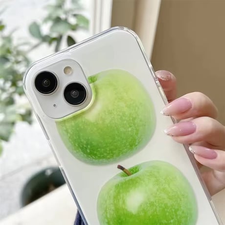 S75265 グリーンアップルデザインiPhoneケース