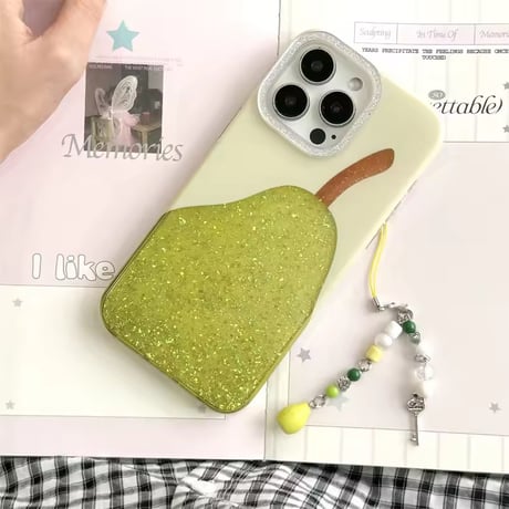 S74882 ラメきらペアチャーム iPhoneケース