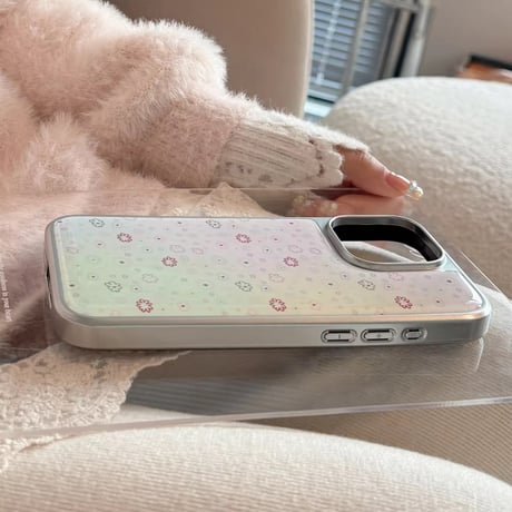 S74702 さりげな小花のパール調iPhoneケース