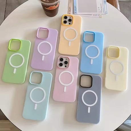 S74367 パステルカラフル MagSafe対応iPhoneケース