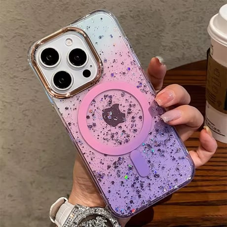 S75573 グリッターグラデーション MagSafe対応 iPhoneケース