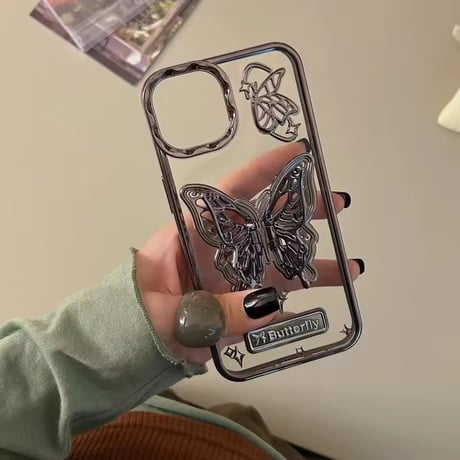 S75337 立体バタフライiPhoneケース
