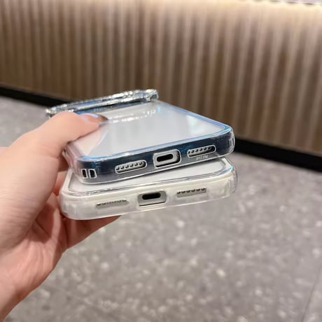 L62393 ビジューフレームクリアiPhoneケース