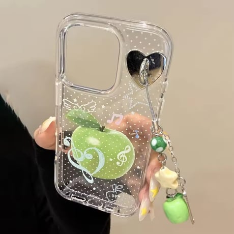 L62263  メロディアップルチャーム付きiPhoneケース