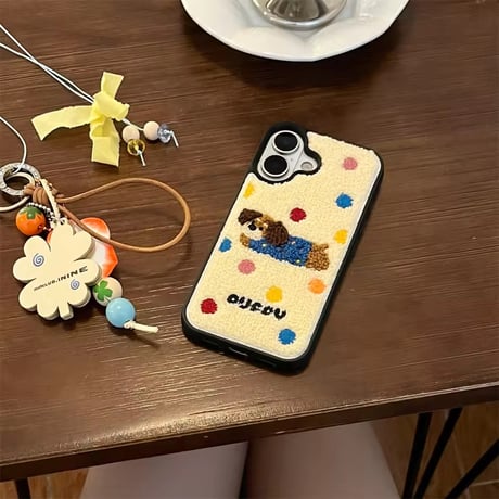 S74945 もこもこドッグ iPhoneケース