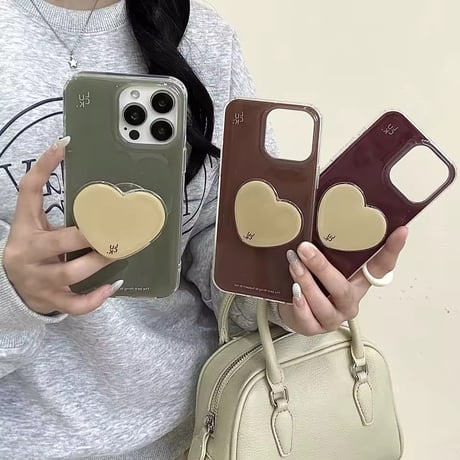 K22914 ハートグリップ付き iPhoneケース