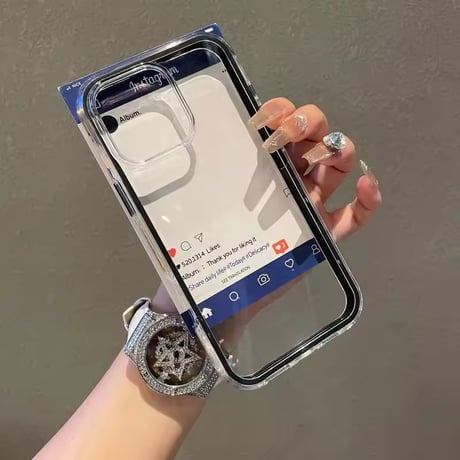 L62235 カラーフレームクリアiPhoneケース