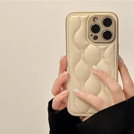 S74337 ふわモコキルティングiPhoneケース