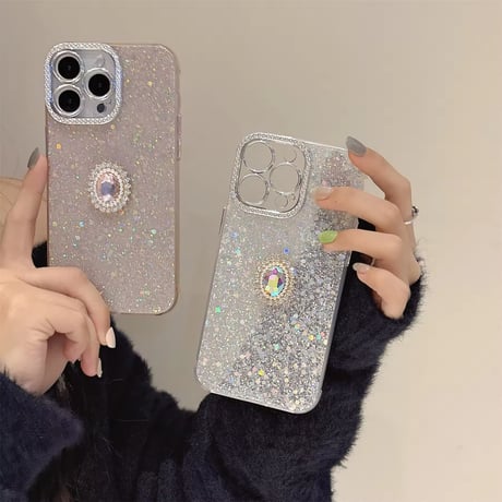 S74488 ジュエルグリッターiPhoneケース