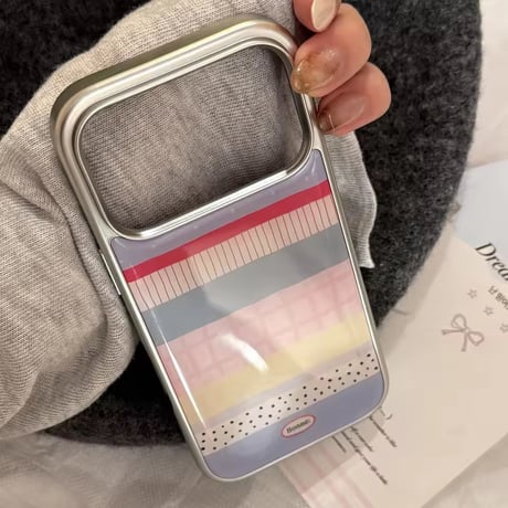 S75106 パステルミックスストライプ iPhoneケース