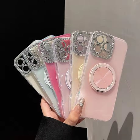 K22952 ツヤめきグラデーションリング iPhoneケース