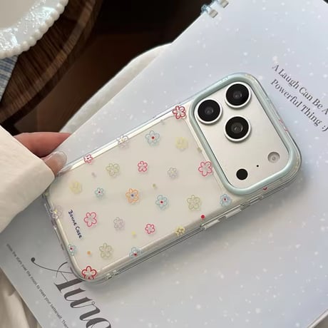 L62474 パステルフラワークリア iPhoneケース