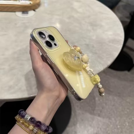 K23064 リボンハート チャーム付きiPhoneケース