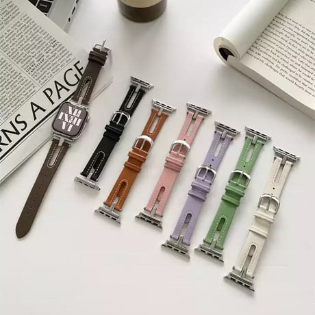 N00042 スリムステッチレザー Apple Watchバンド