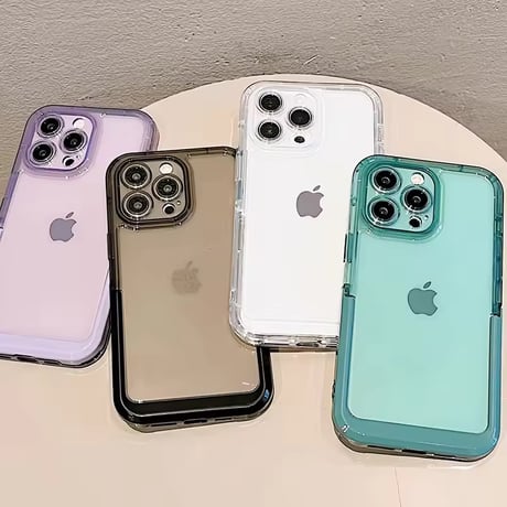 K23065 クリアカラーフレーム スタンドiPhoneケース