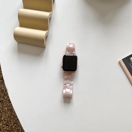N00013 シェルピンクマーブル Apple Watchベルト