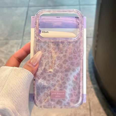 S75226  ピンクレオパード柄iPhoneケース