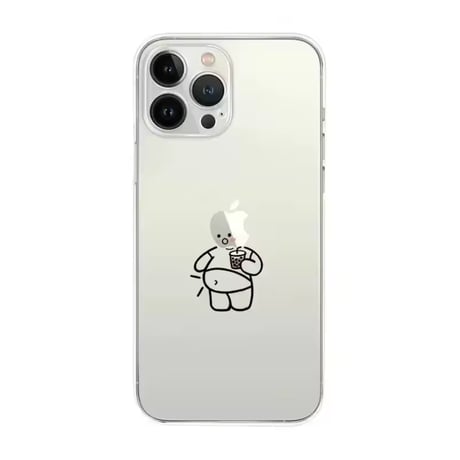 L62310 ゆるアート＆コミカルクリア iPhoneケース