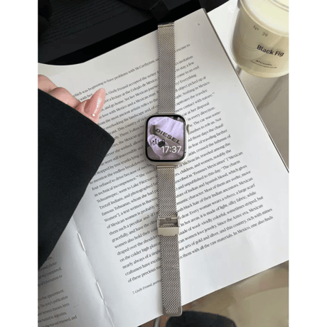 N00066 メタルチェーン＆メッシュの上品Applewatchベルト