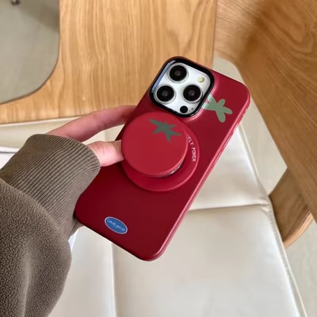 P0389 トマトモチーフ MagSafe対応スマホグリップスタンド