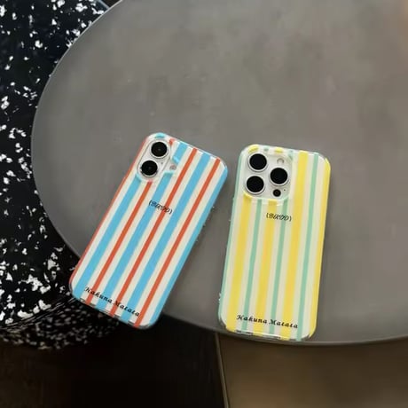 S74880 カラフルストライプ iPhoneケース