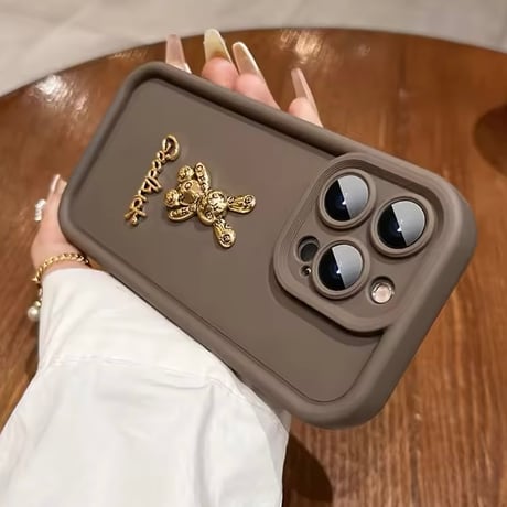 S74362 ゴールドラビットチャーム iPhoneケース