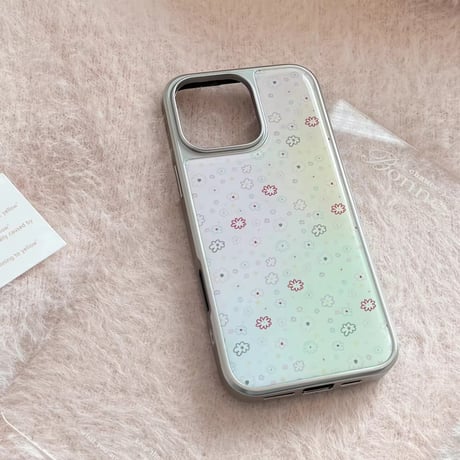 S74702 さりげな小花のパール調iPhoneケース