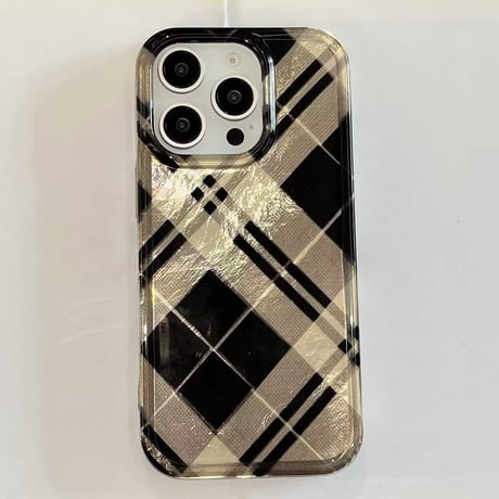 S74341 シャイニーチェック iPhoneケース