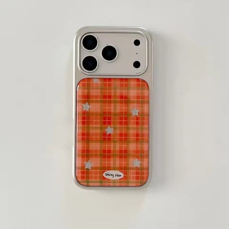 S75321 スターアクセント チェックiPhoneケース