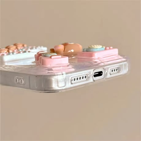L62137 くまちゃんバンドの3DミュージックiPhoneケース