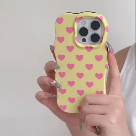 S74890 ポップカラーハートフルiPhoneケース