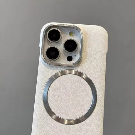 S74468 MagSafe対応マグリングレザータッチiPhoneケース