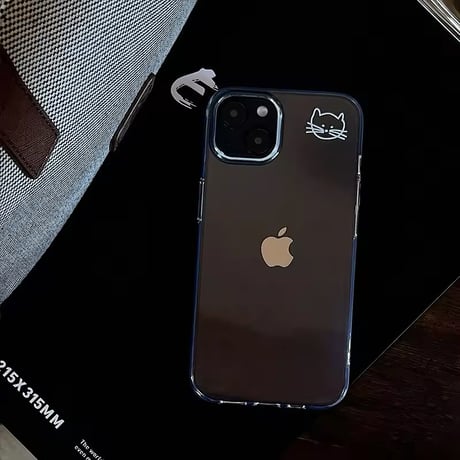 L62208 ひょっこりネコのクリアiPhoneケース