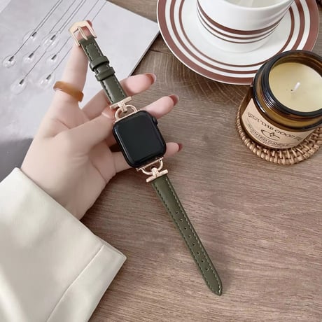 N00164 エレガントチェーンレザー Apple Watchベルト