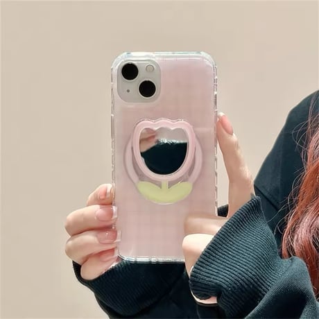 P0331 チューリップミラー付きスマホグリップ