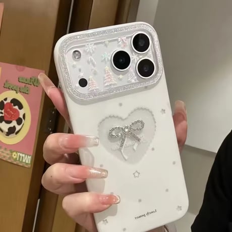 K22948 ハートリボン きらめきiPhoneケース