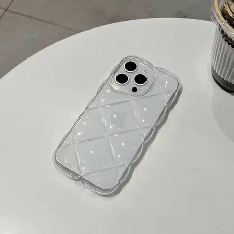 L62381 クリアキルティング iPhoneケース