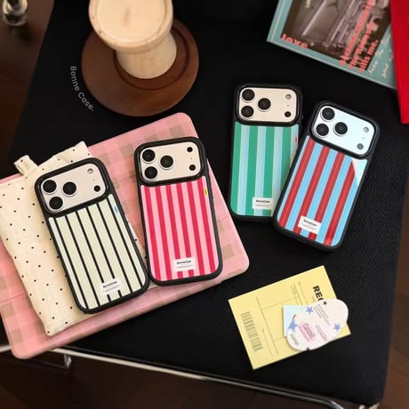 S75688 カラフルストライプiPhoneケース