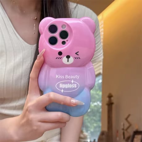 S74787 ぷっくりベアiPhoneケース