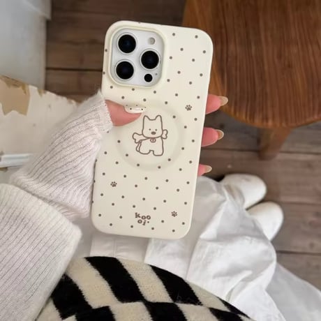 S75403 ゆるくまドット MagSafe対応 iPhoneケース