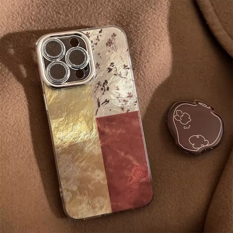 K22589 メタリック壺スタンド iPhoneケース