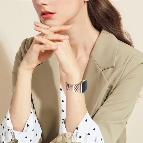 N00144 エレガントチェーンレザー Apple Watchバンド