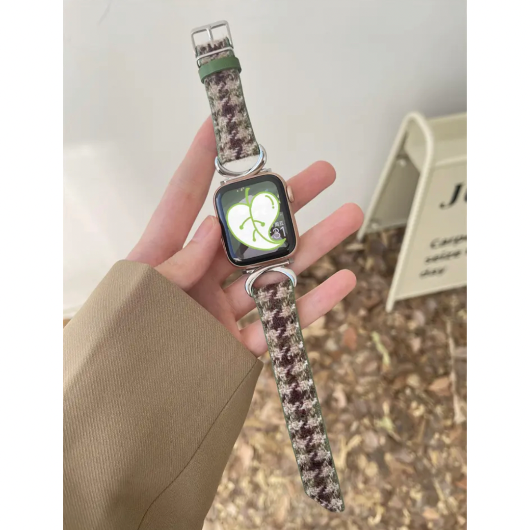 N00075 千鳥格子クラシックApplewatchベルト | nanomita
