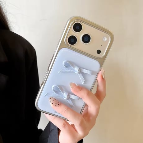 S75127 リボンツインの淡色iPhoneケース
