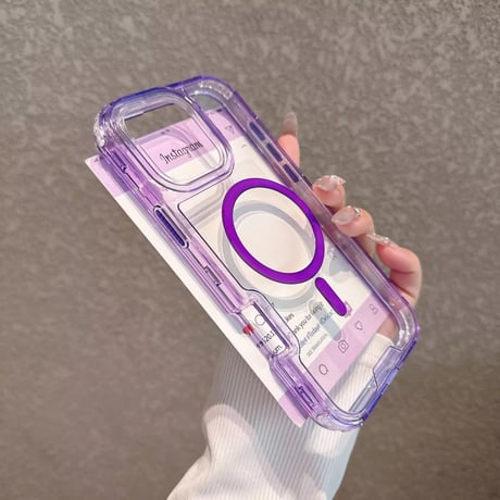 L62252 カラフルクリア MagSafe対応ケース